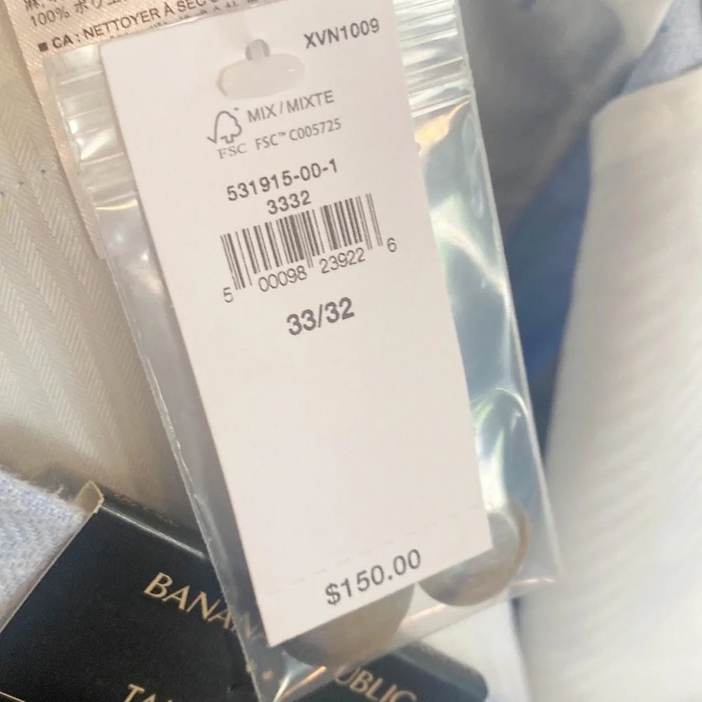 NEW Banana Republic Linen & Cotton Tailored Fit Dress Pants NWT